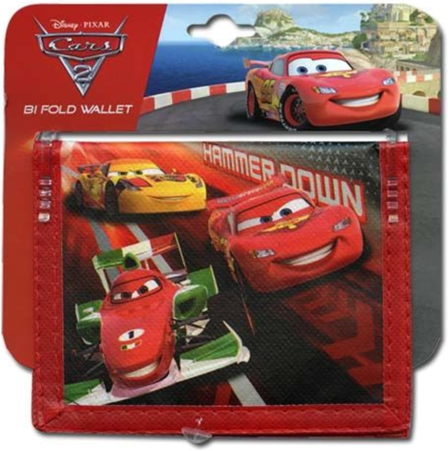 Cars 2 Lightning McQueen "Hammer Down" Non-Woven Bifold Wallet