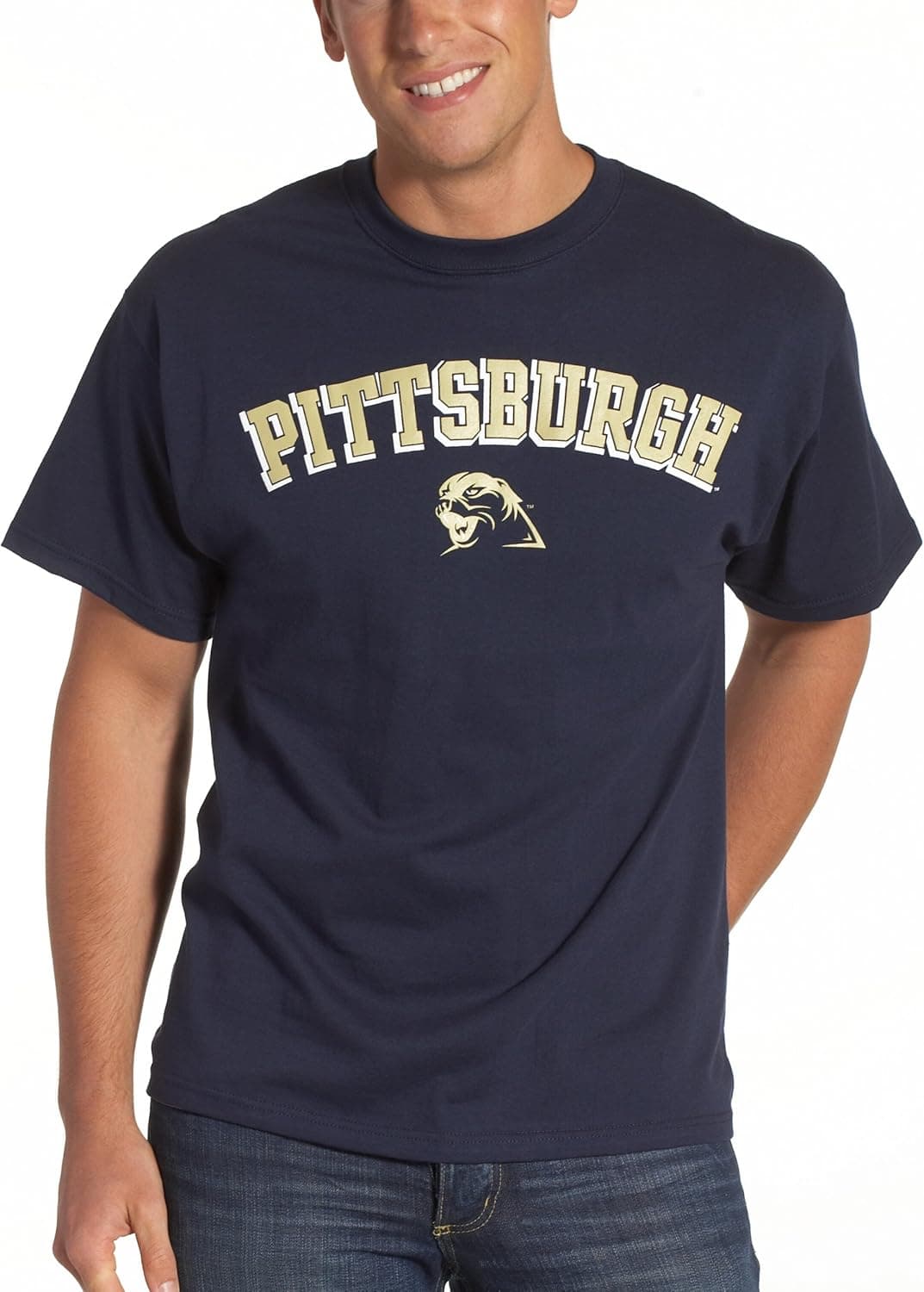 NCAA Pittsburgh Panthers 100% Cotton Short Sleeve T-Shirt