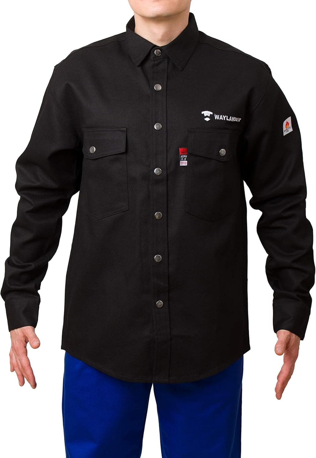Waylander BROKK Welding FR Flame Resistant Long Sleeve Shirt for Men 9oz Welding Shirt