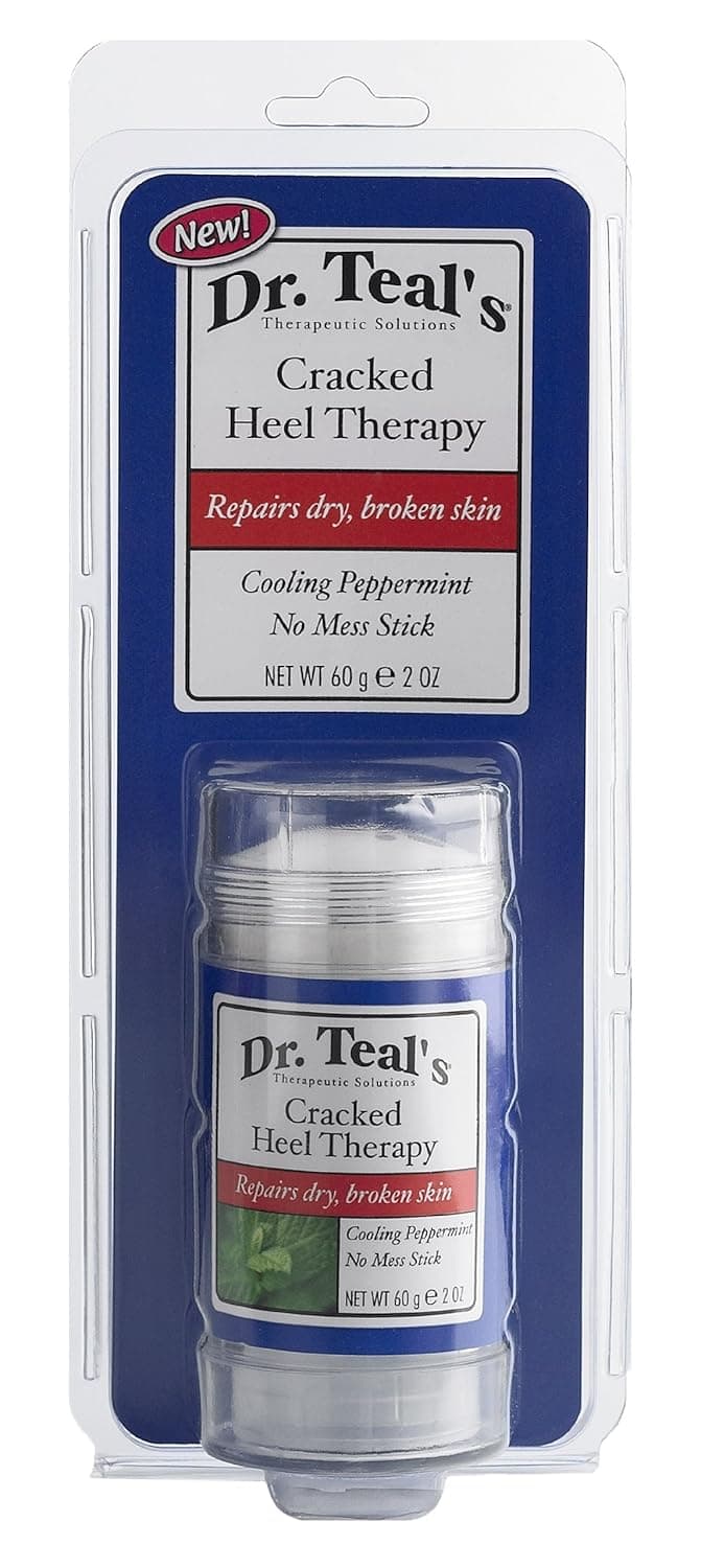 Dr. Teal's Cracked Heel Therapy No Mess Stick, Cooling Peppermint, 2 Ounce