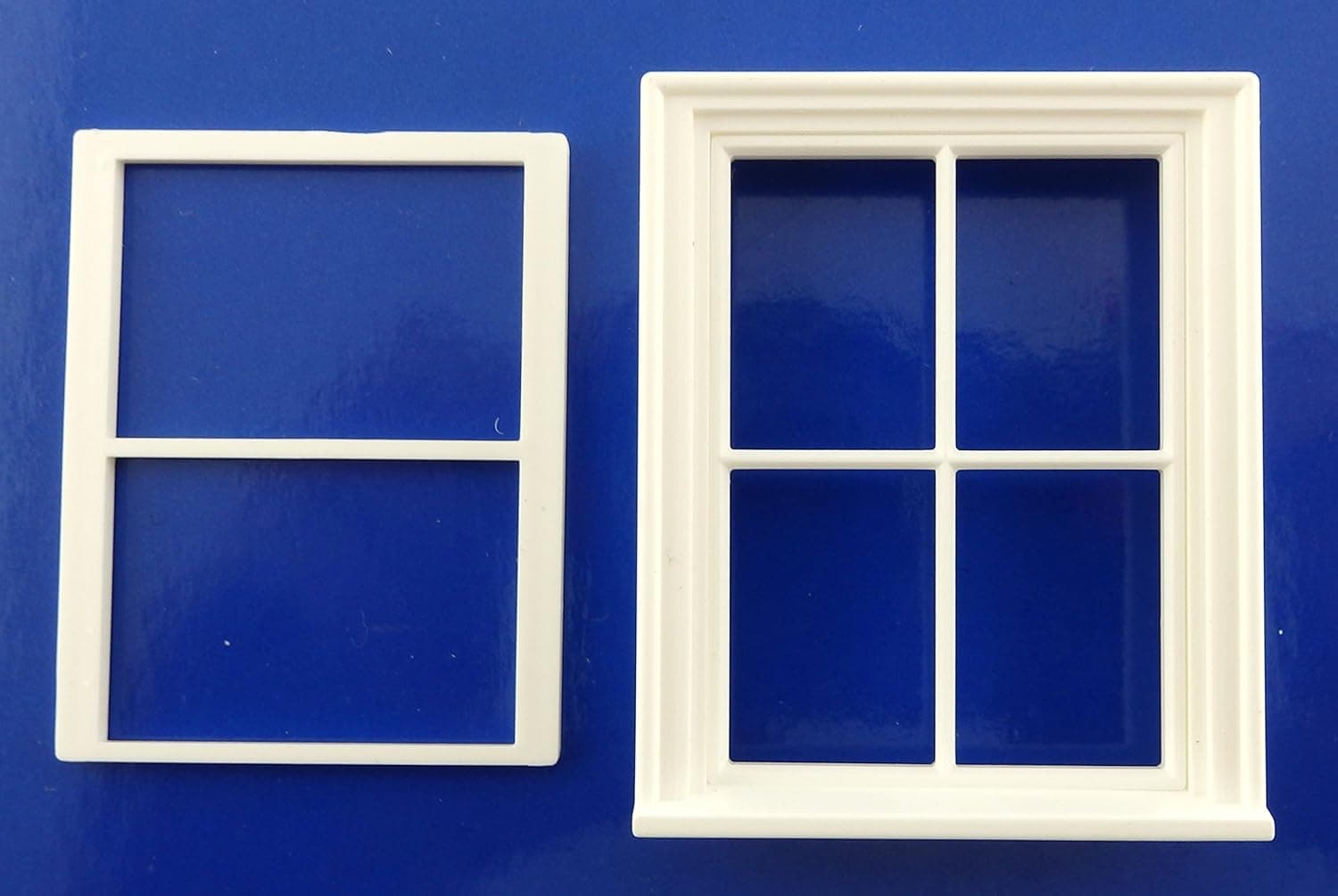 Melody Jane Dollhouse Builders DIY 1:24 Scale Classic White Plastic Georgian 4 Pane Window