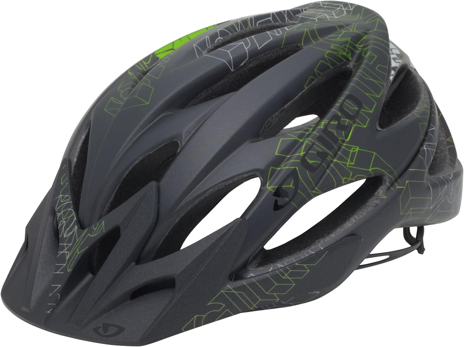 Giro Xar Hex Cycling Helmet (Matte AnoGreen/Black Blockade, Medium)