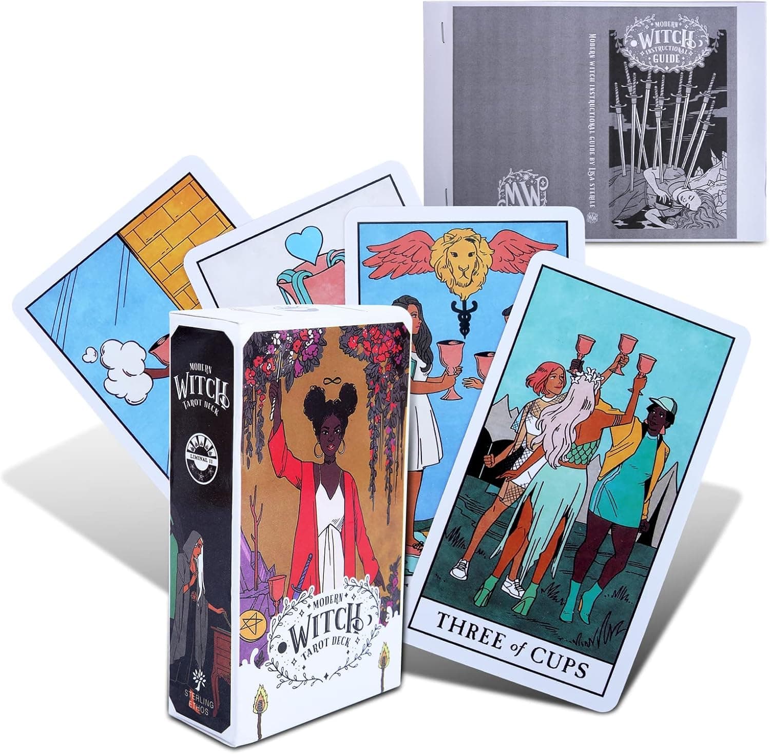 Modern Witch Tarot Deck with Guidebook Tarot Cards for Beginners and Expert Readers-78 Card Deck Divination Fortune Telling Game Card Set(English Edition)
