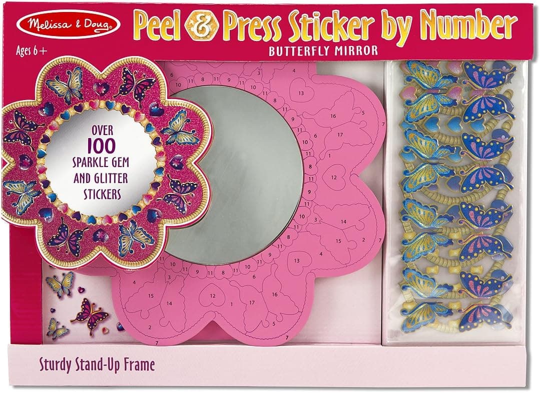 Melissa & Doug Peel & Press Sticker by Number - Butterfly Mirror