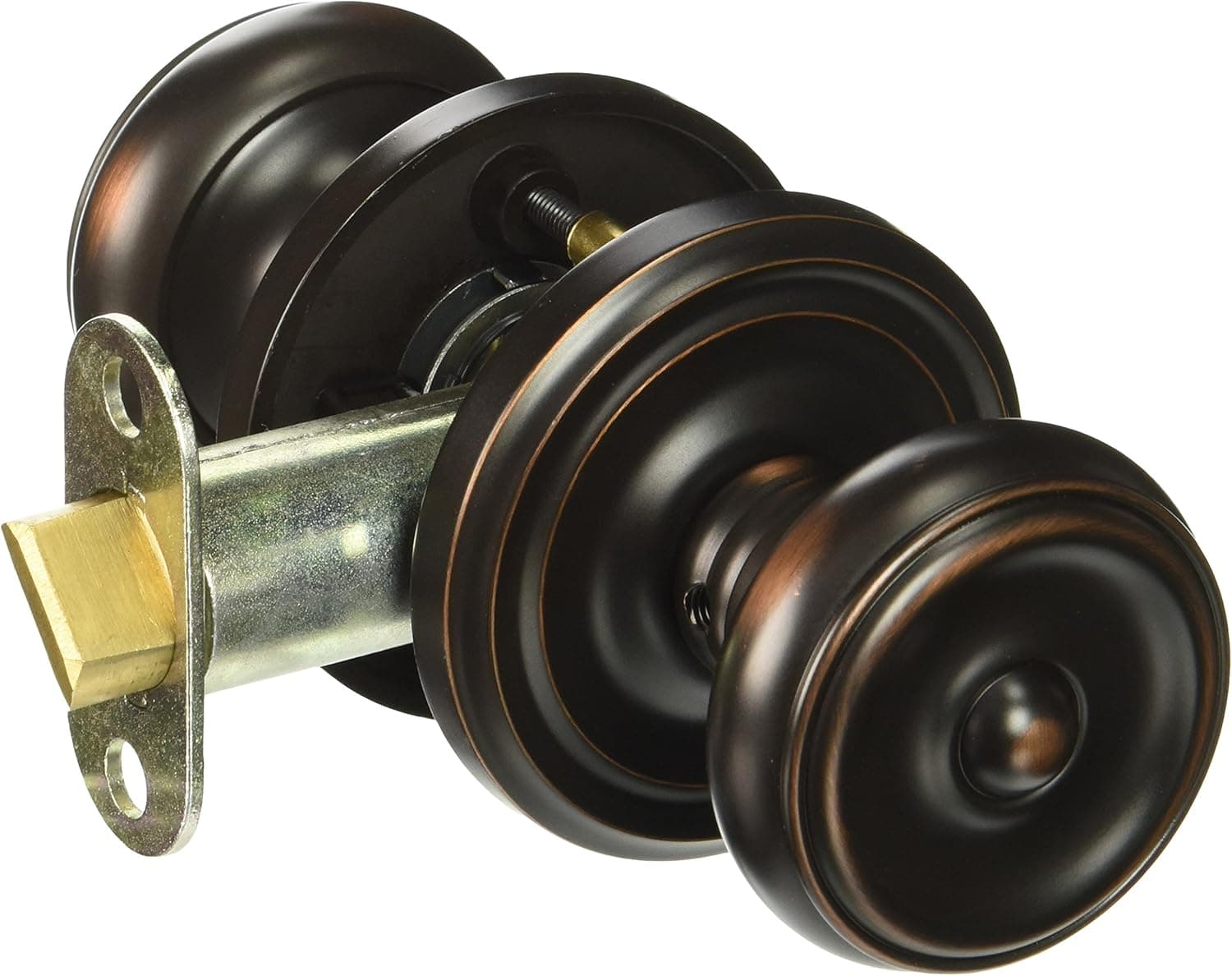Classic Rosette Set with Waverly Knobs Privacy in Oil Rubbed Bronze. Doorsets.