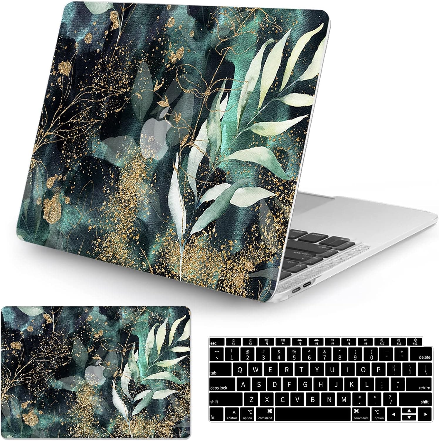 Watbro Compatible with MacBook M2 Pro 13 inch Case 2020 2019 2018 2017 2016 Release M1 A2338/A2289/A2251/A2159/A1989/A1706/A1708,Colorful Marble Laptop Hard Shell Case & Keyboard Cover