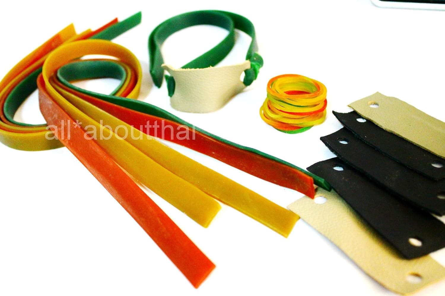 5 Pcs X Flat Elastic Rubber Band for Wooden Slingshot Catapult Tapered Hunting Bands