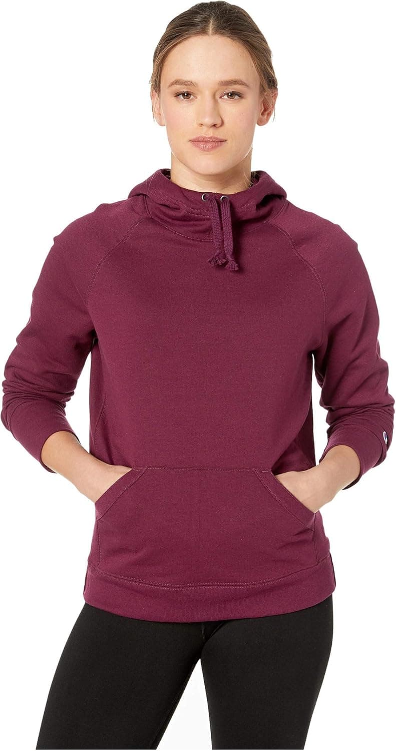 Champion Powerblend Fleece Pullover Hoodie Dark Berry Purple XS