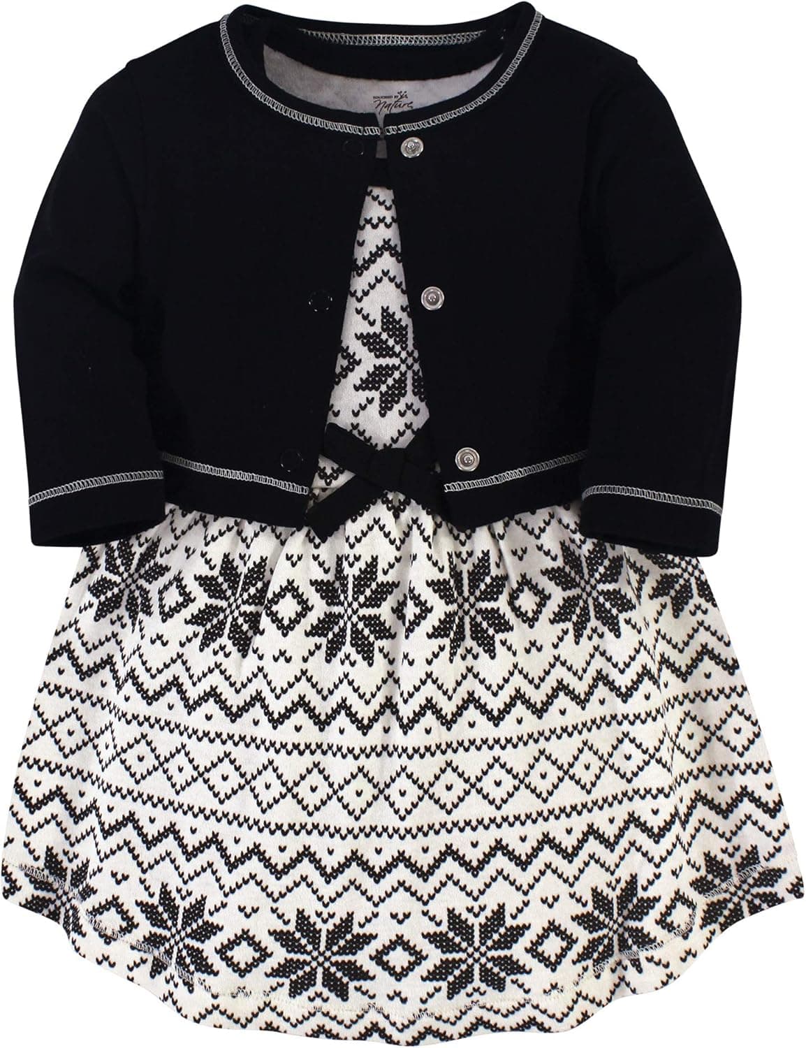 Touched by Nature Baby Girls Organic Cotton Dress and Cardigan