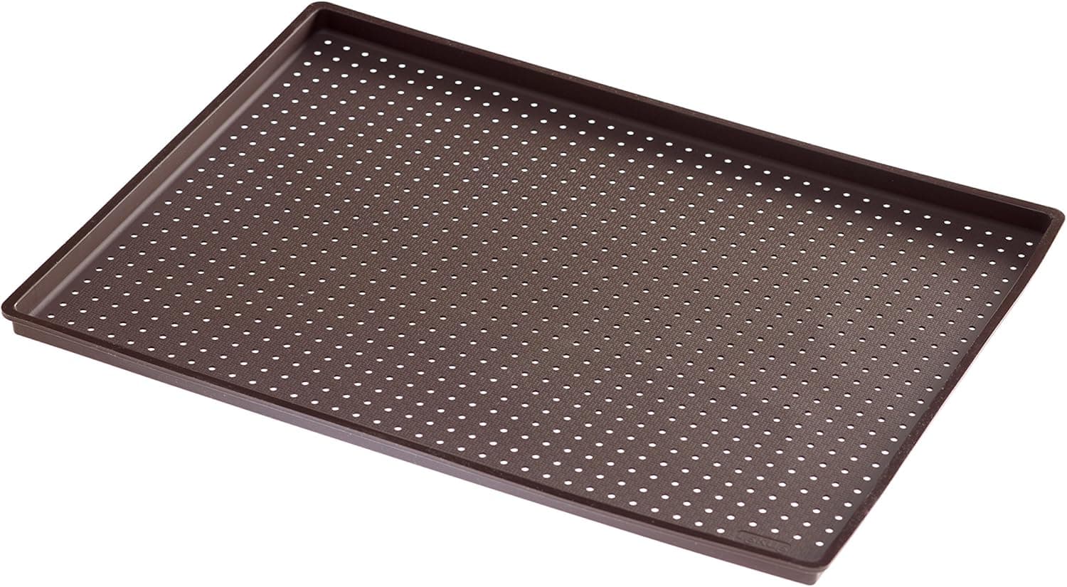 Lekue Micro Perforated Silicone Baking Pizza Mat, 15.7" x 0.59" x 11.8", Brown