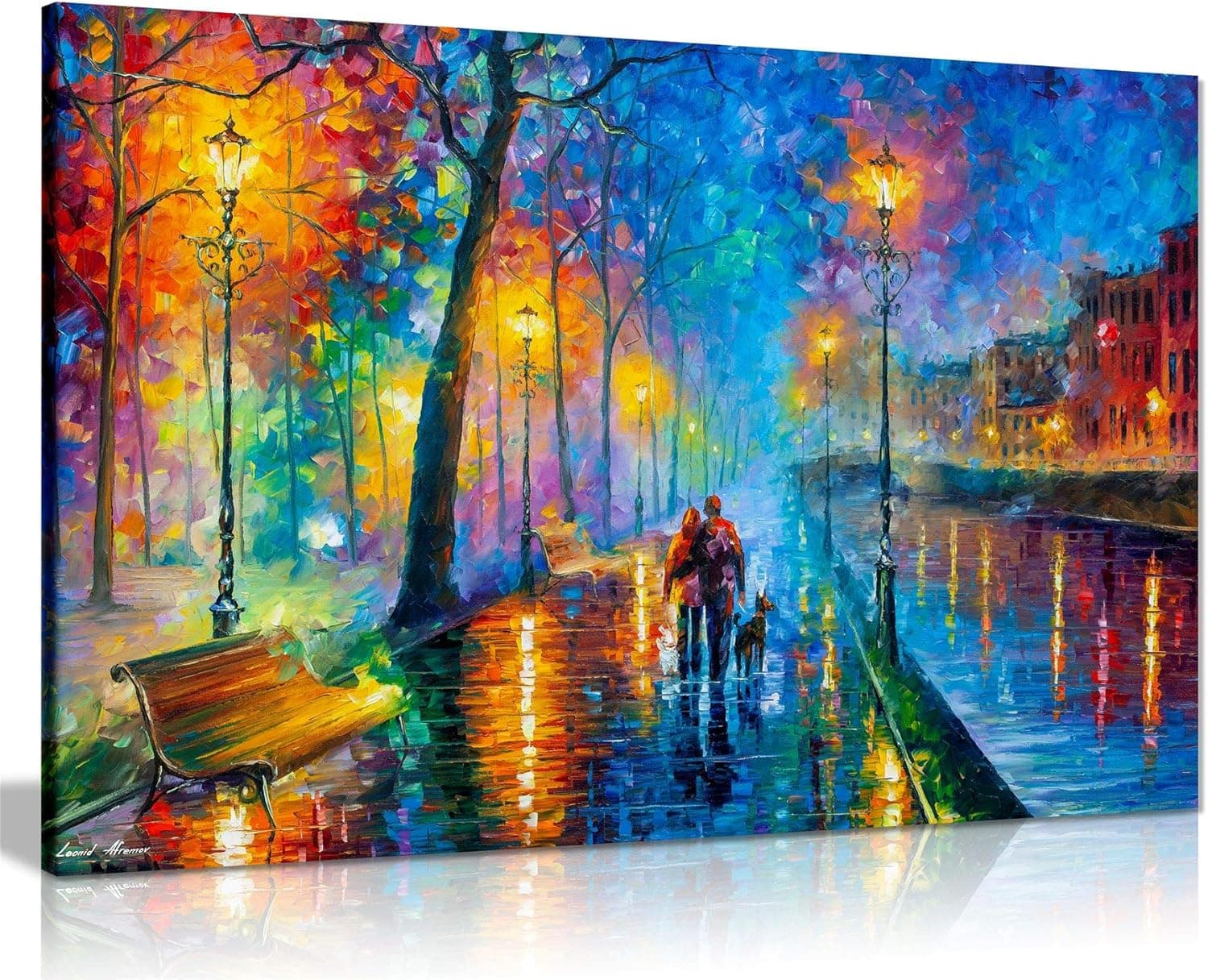 Melody of The Night by Leonid Afremov Canvas Wall Art Picture Print for Home Decor (24x16)