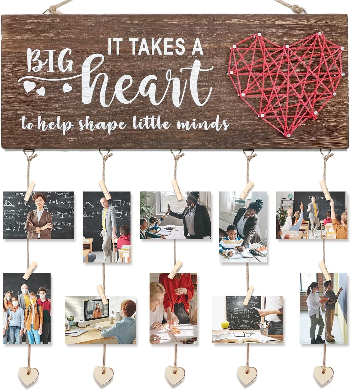 Maracco Teacher Appreciation Gifts, Thank You Teacher Gifts for Women, Picture Hanging Board Gifts for Teachers, Thanksgiving Day Picture Frame