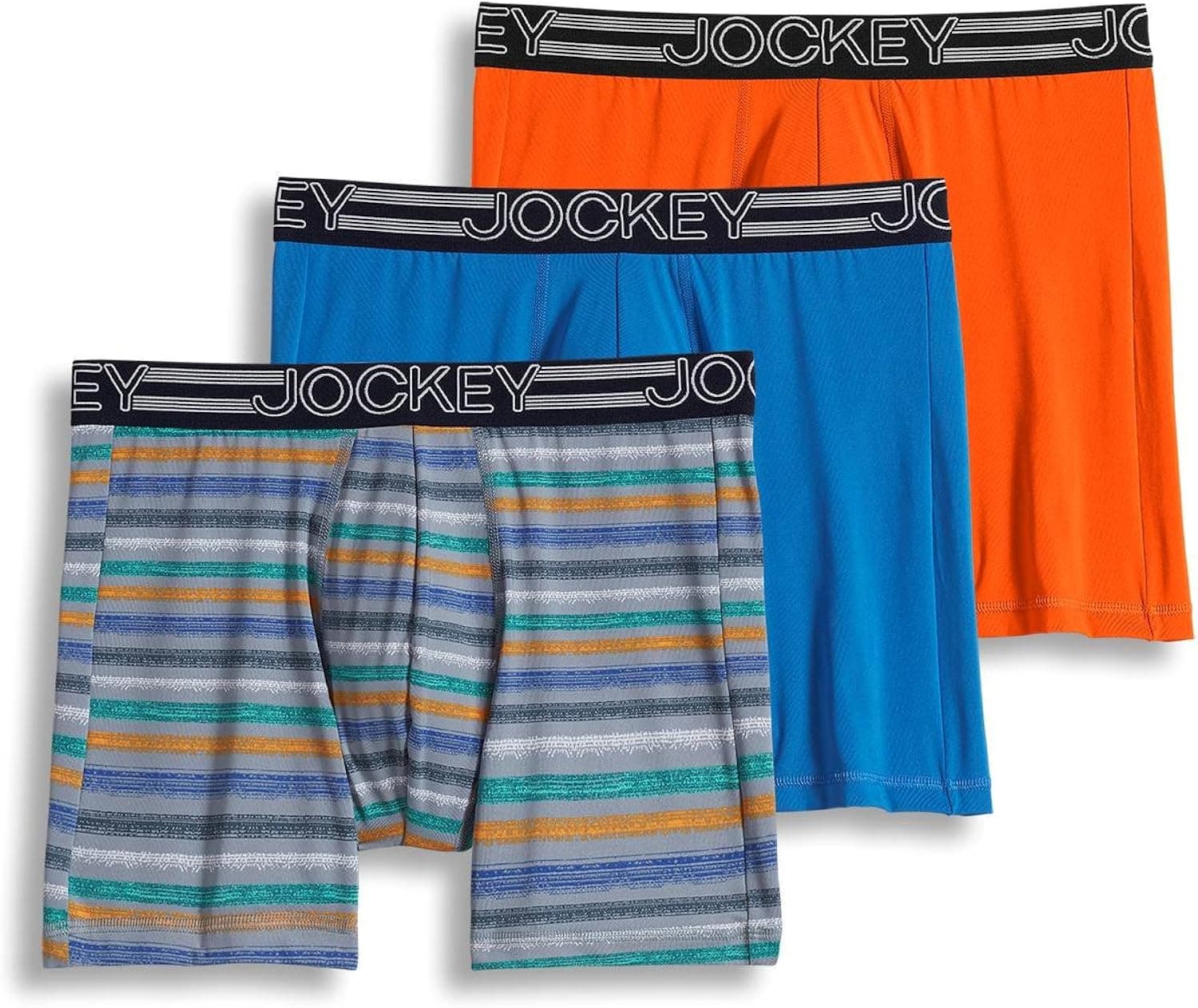Jockey Men's Underwear Active Microfiber Boxer Brief - 3 Pack
