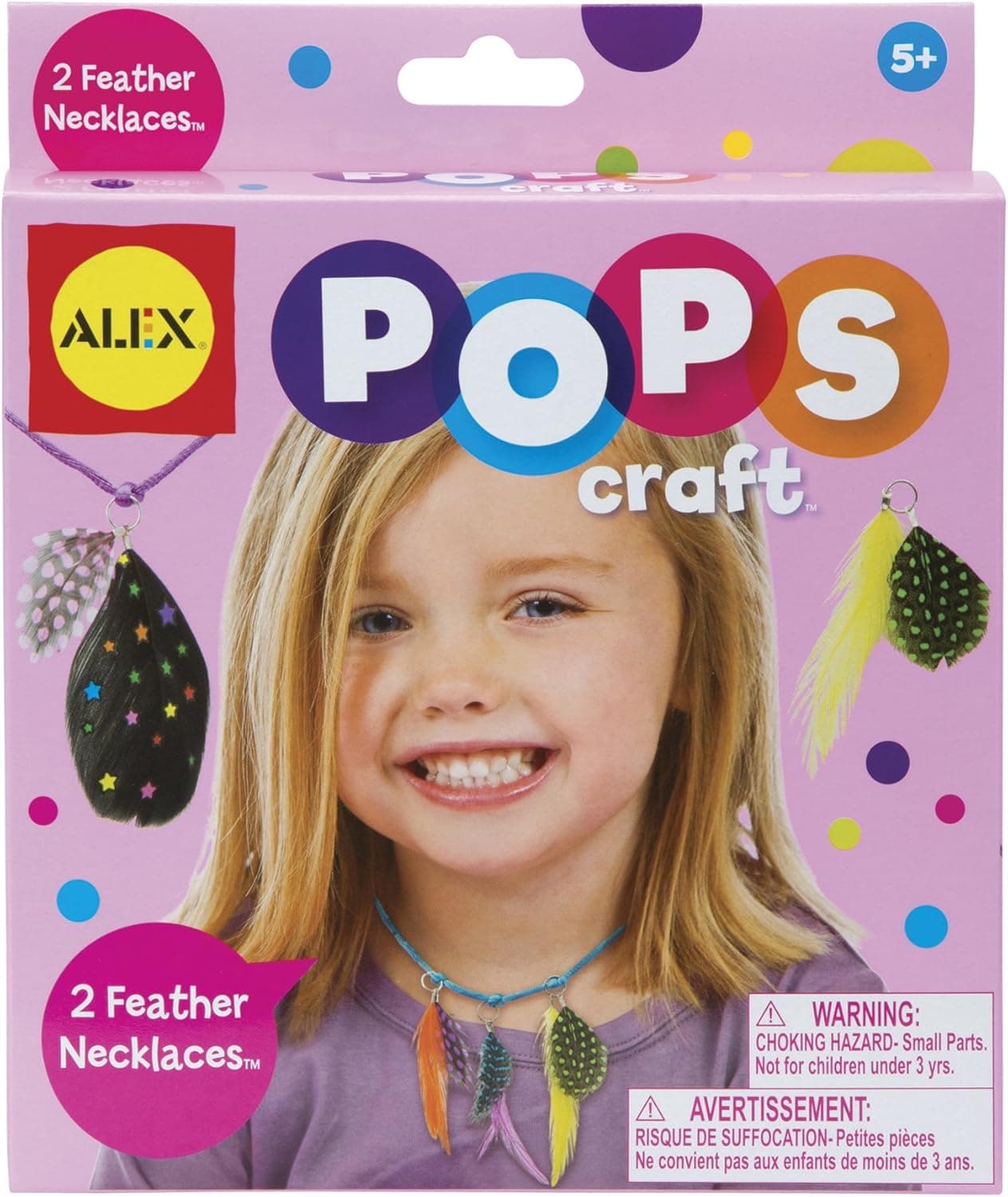 ALEX Toys POPS Craft 2 Feather Necklaces
