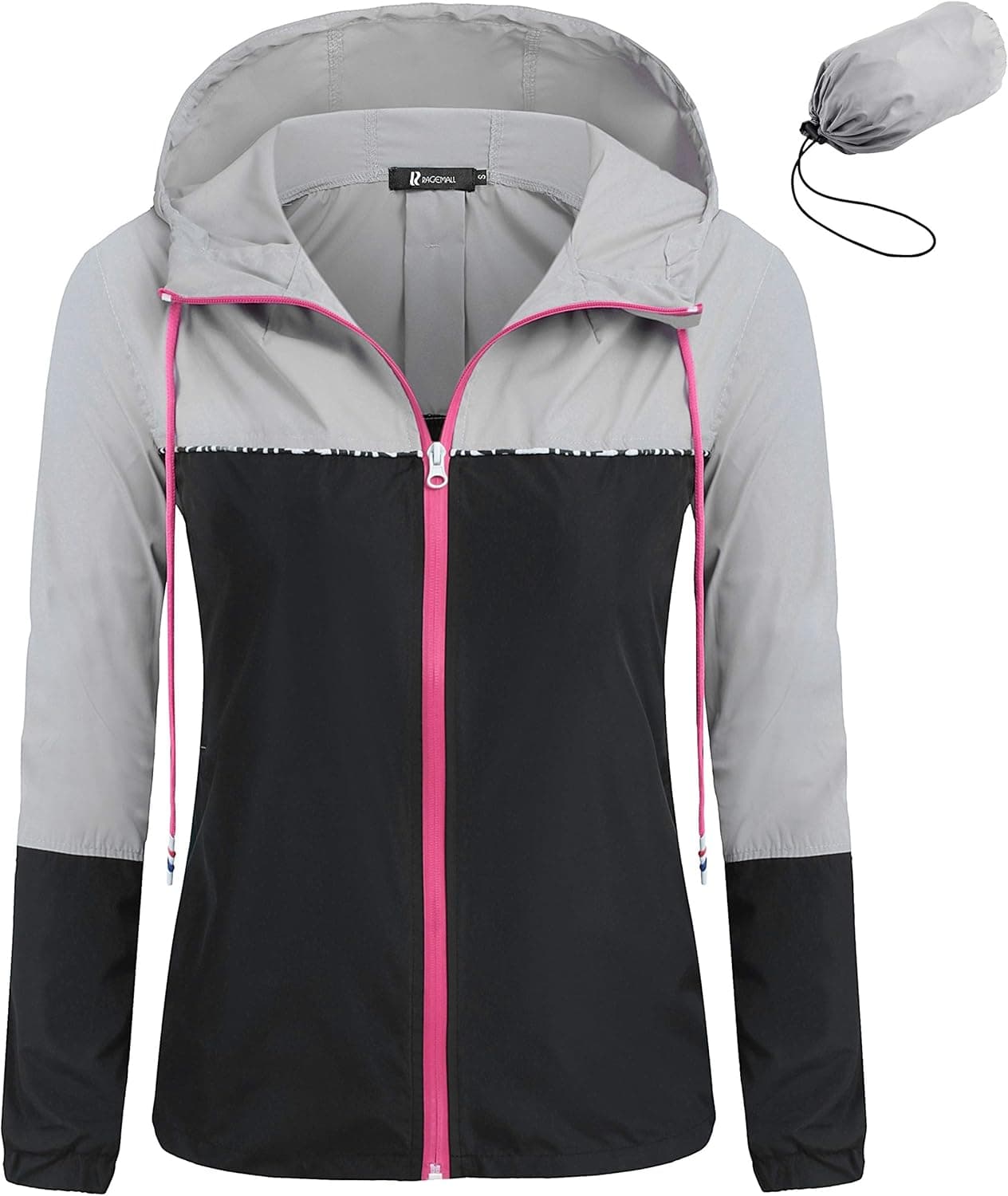 RAGEMALL Women's Waterproof Raincoats Packable Lightweight Windbreaker Active Outdoor Hooded Rain Jacket