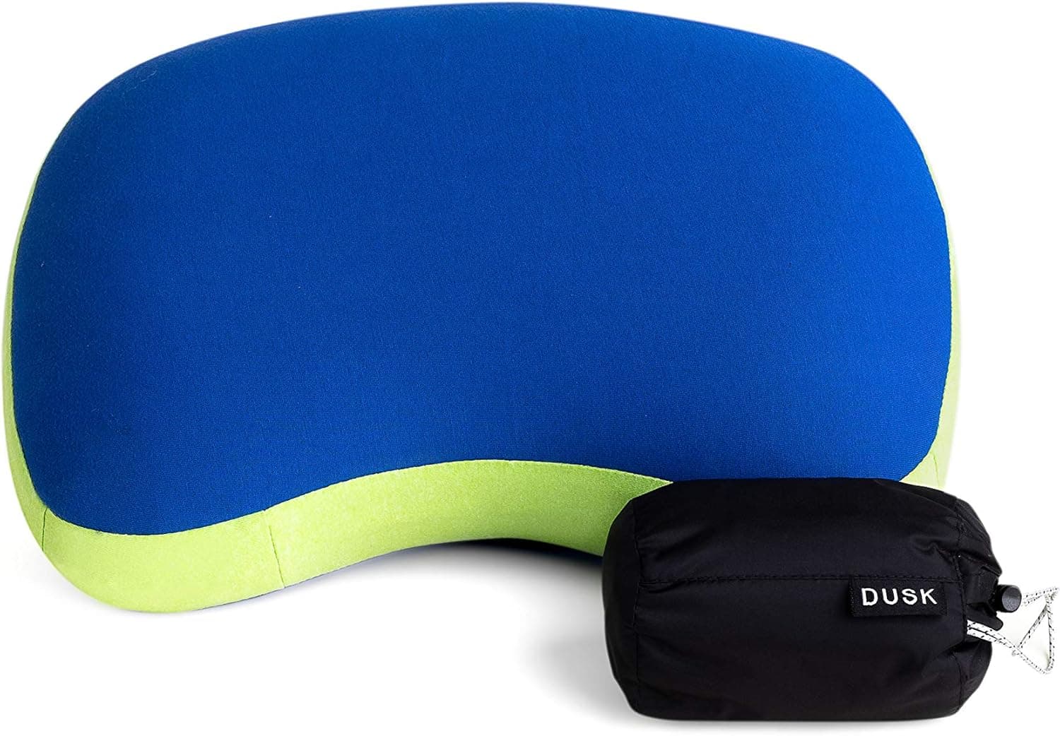 DUSK Camping, Backpacking Pillow - Inflatable, Soft, Lightweight, Comfortable, Compact Pillow w/Water-Resistant Portable Bag (2"x4")
