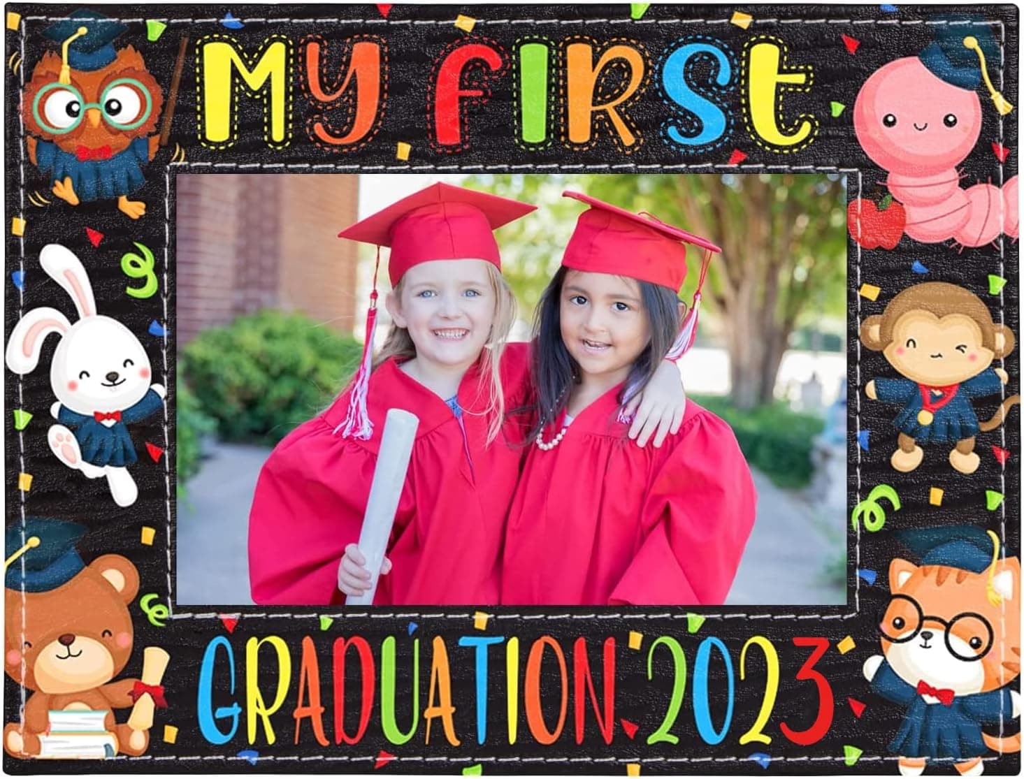 FLYAB Kindergarten Graduation Picture Frame 2023 My First Graduation Picture Frame 4"x6" Prek Kindergarten Preschool Graduation Photo Frame Kindergarten Graduation Gift for Kids Girls Boys
