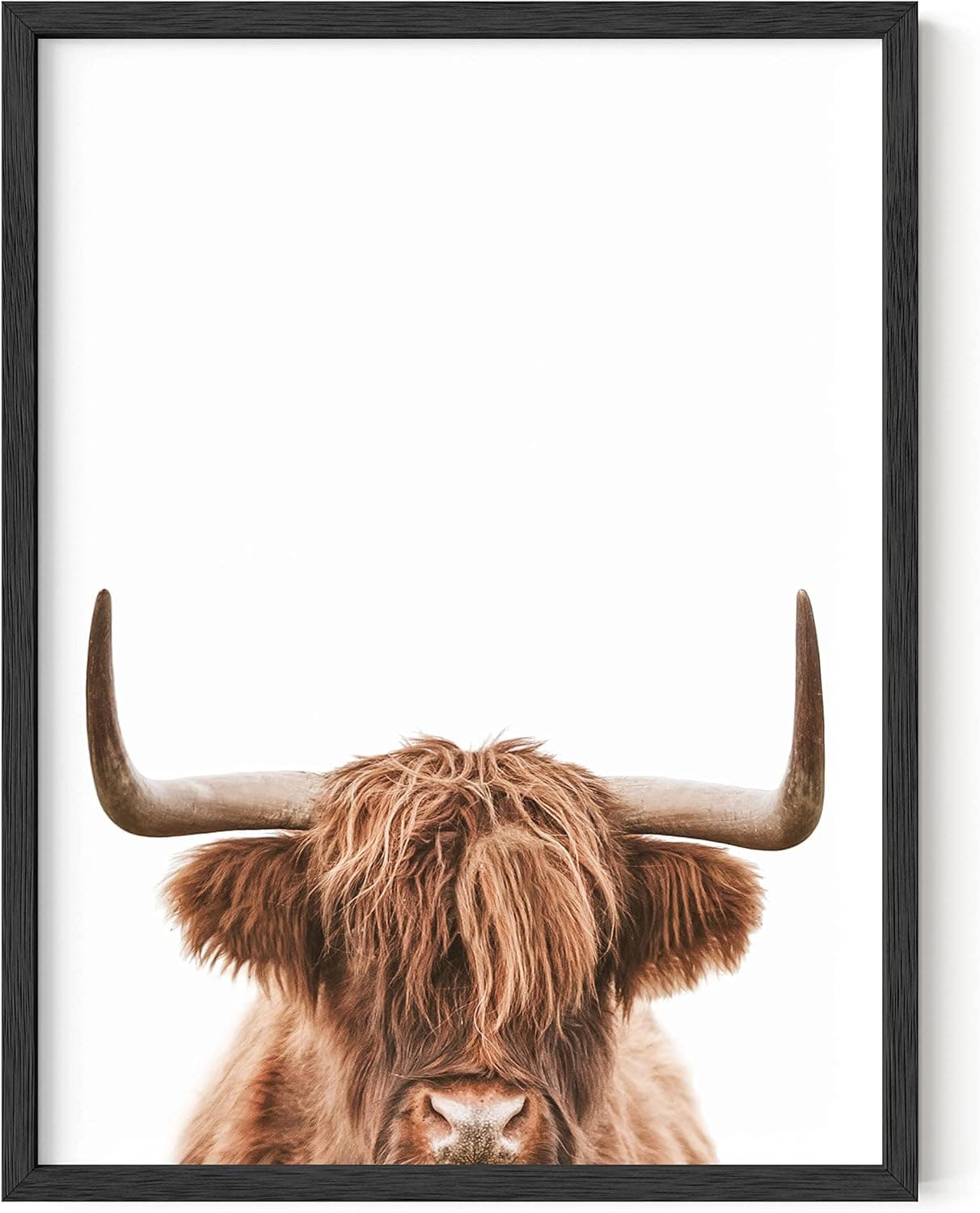 HAUS AND HUES Highland Cow Wall Art - Highland Cow Print and Bull Wall Art Cow Wall Decor Cow Pictures Wall Decor | Farmhouse Pictures Cow Print Animal Bull Pictures for Wall