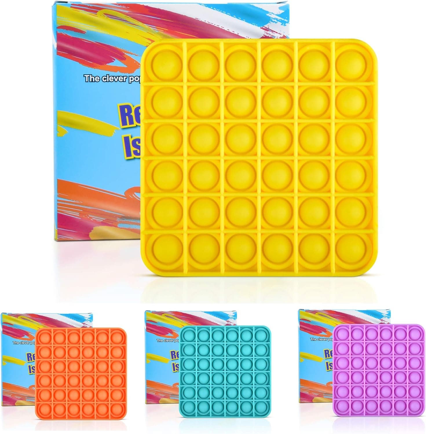 Pop Bubbles Fidget Toys, Handheld Mini Fidget Toy Sensory Relief Toys for Children and Adults