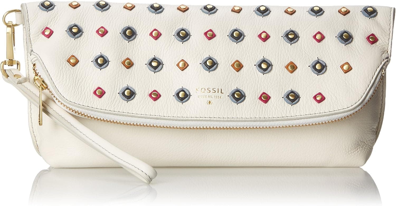 Fossil Preston Embossed Pouch Clutch