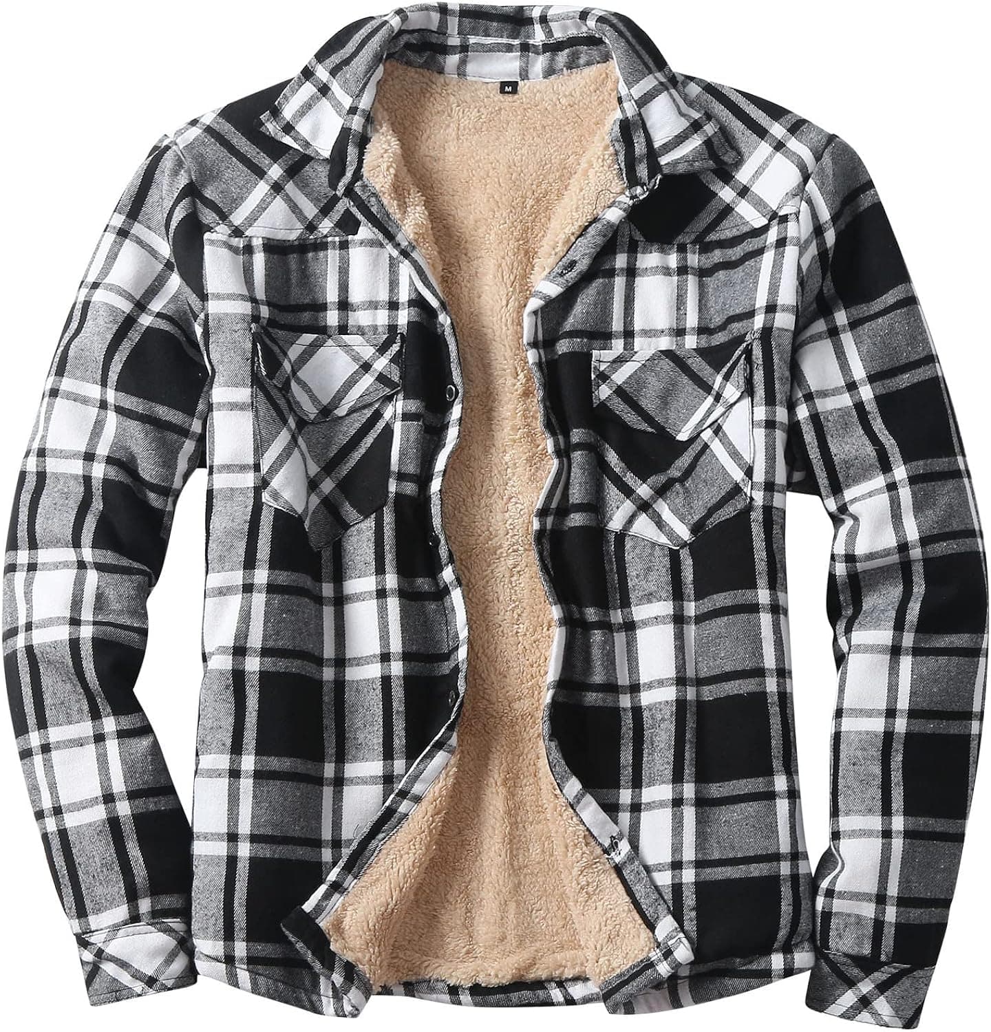 Men's Buck Camp Flannel Shirt Lightweight Long Sleeve Designer Work Shacket Big and Tall Tops Buffalo Plaid Fleece Shirt