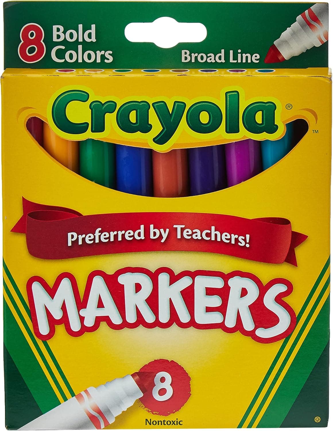 Crayola 8ct Broad Markers Bold, Multicolor, CYO587732