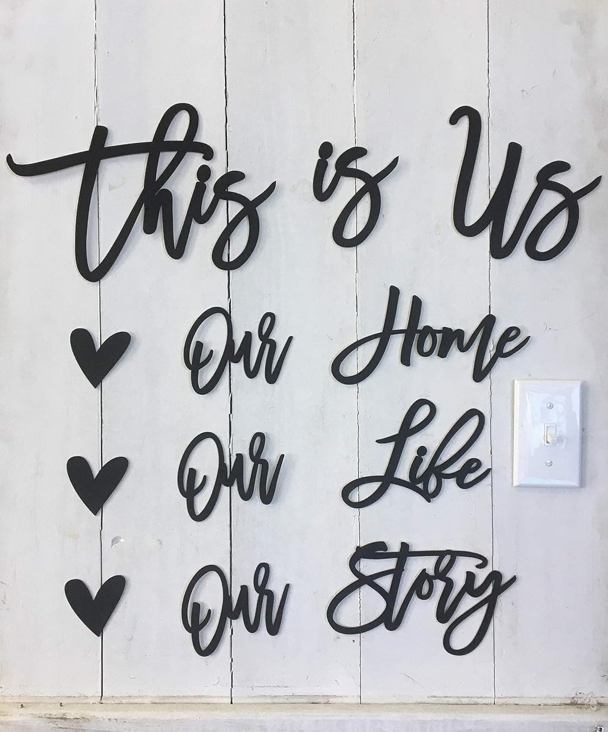 This is Us Our Life Our Story Medina Not Vinyl Decal -10 Minute Install - Wall Quotes Sayings for Family Home College Dorm Removable Using Sticky Putty Paintable Reusable Art Wall Décor Office Gift