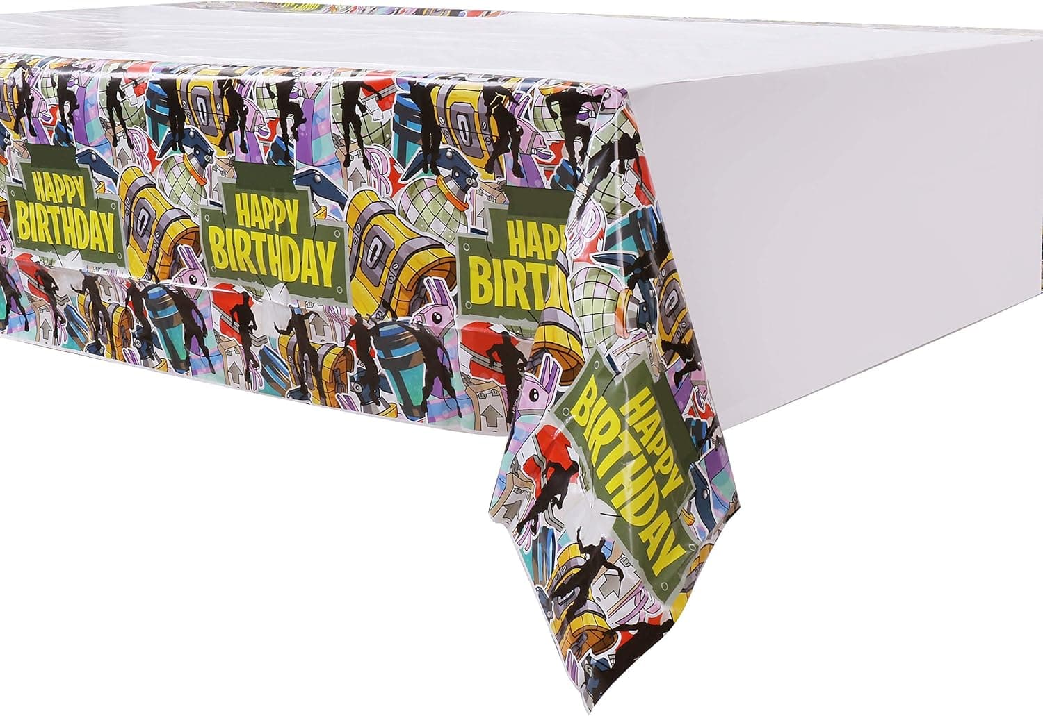 Fort Tablecover Tablecloth - Gaming Party Supplies, Set of 3, Plastic