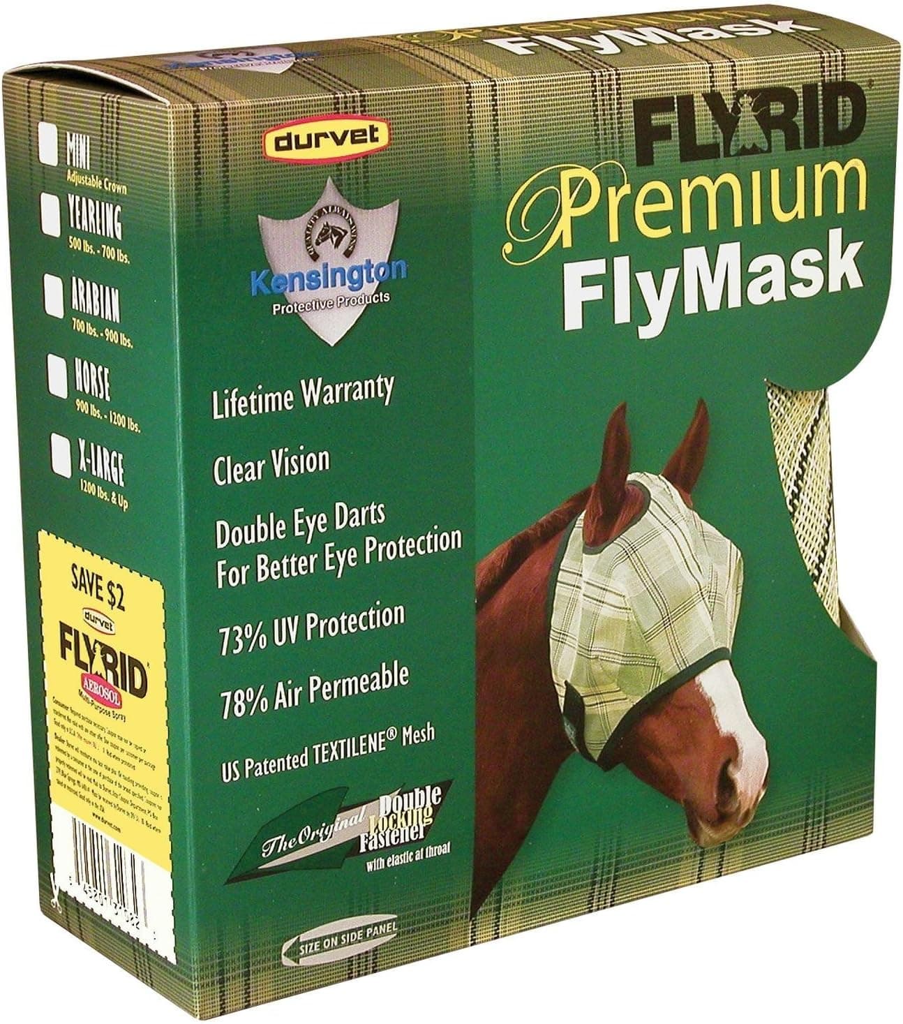 Durvet 081-65002 Fly Rid Prem Mask W/O Ears
