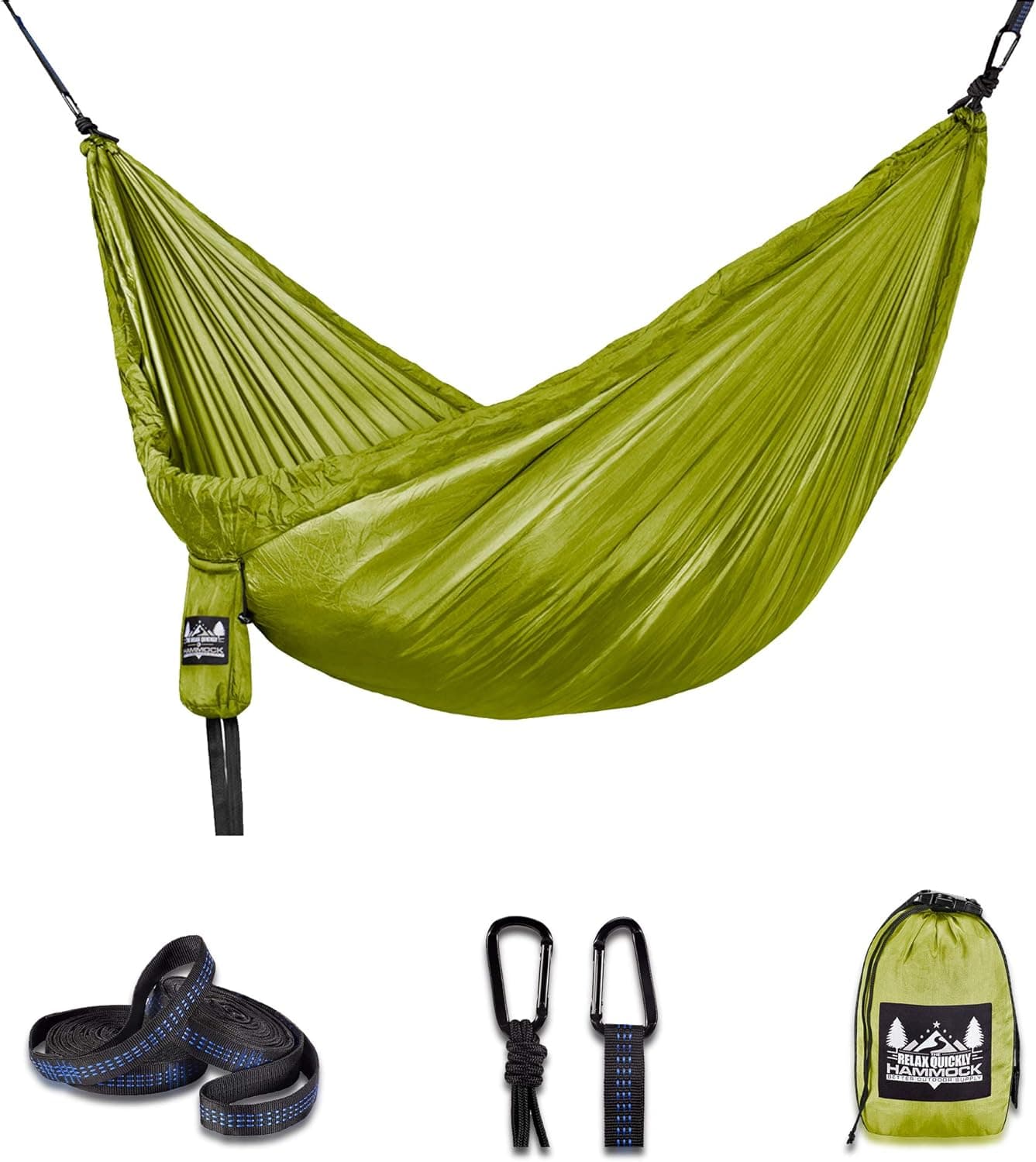 Better Outdoor Supply Camping Hammock - Portable Hammock Single or Double Camping Accessories w/Tree Straps Indoor or Outdoor use/Space Saver Design - Small Family Business