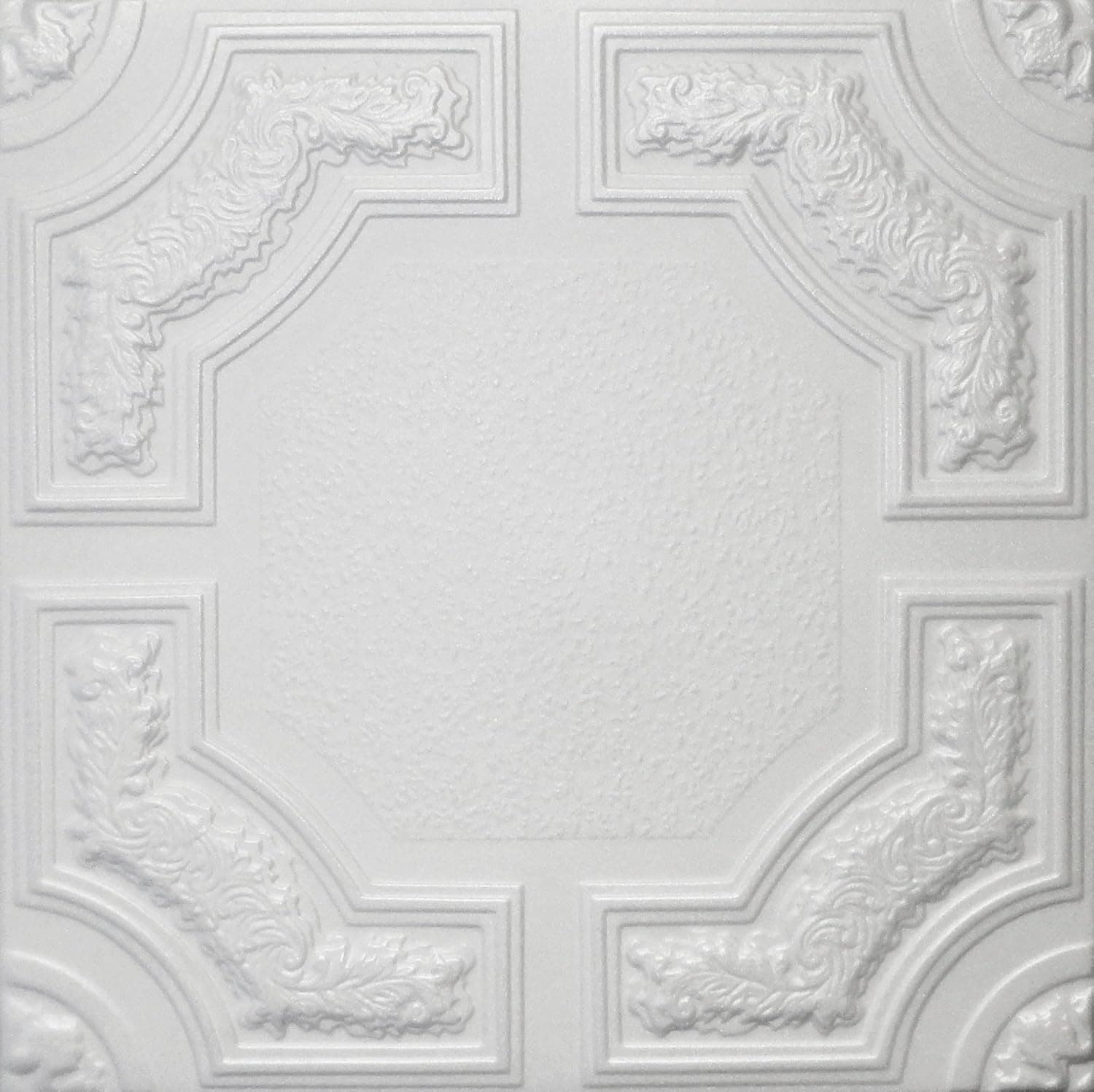 White Styrofoam Decorative Ceiling Tile Caracas (Package of 8 Tiles) - Other Sellers Call This Evergreen and R28