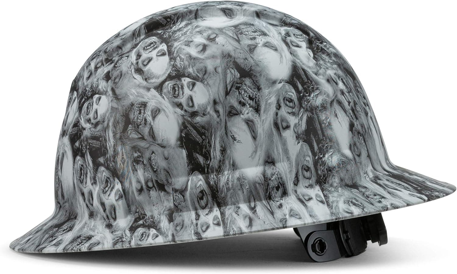 Full Brim Pyramex Hard Hat, Custom Zombie Army Design, Safety Helmet, 6 Point