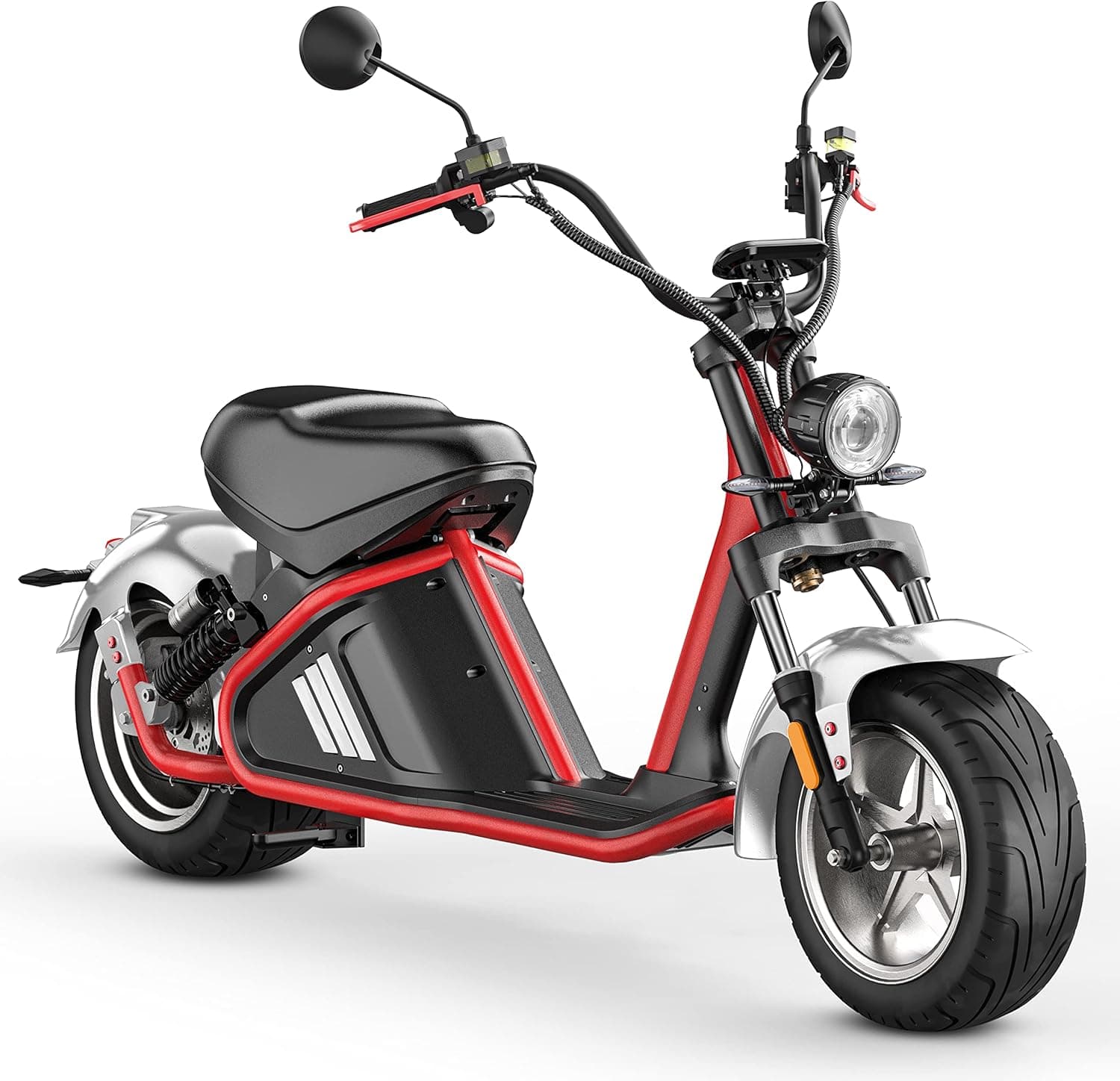 Eahora M2 3000W 46MPH Electric Motorcycle for Adults Street-Legal, 50 Miles 60V 40Ah Big Capacity Battery, F&R Full Suspension, Dual Hydraulic Brakes, Electric Scooter, Electric Mopeds for Adults