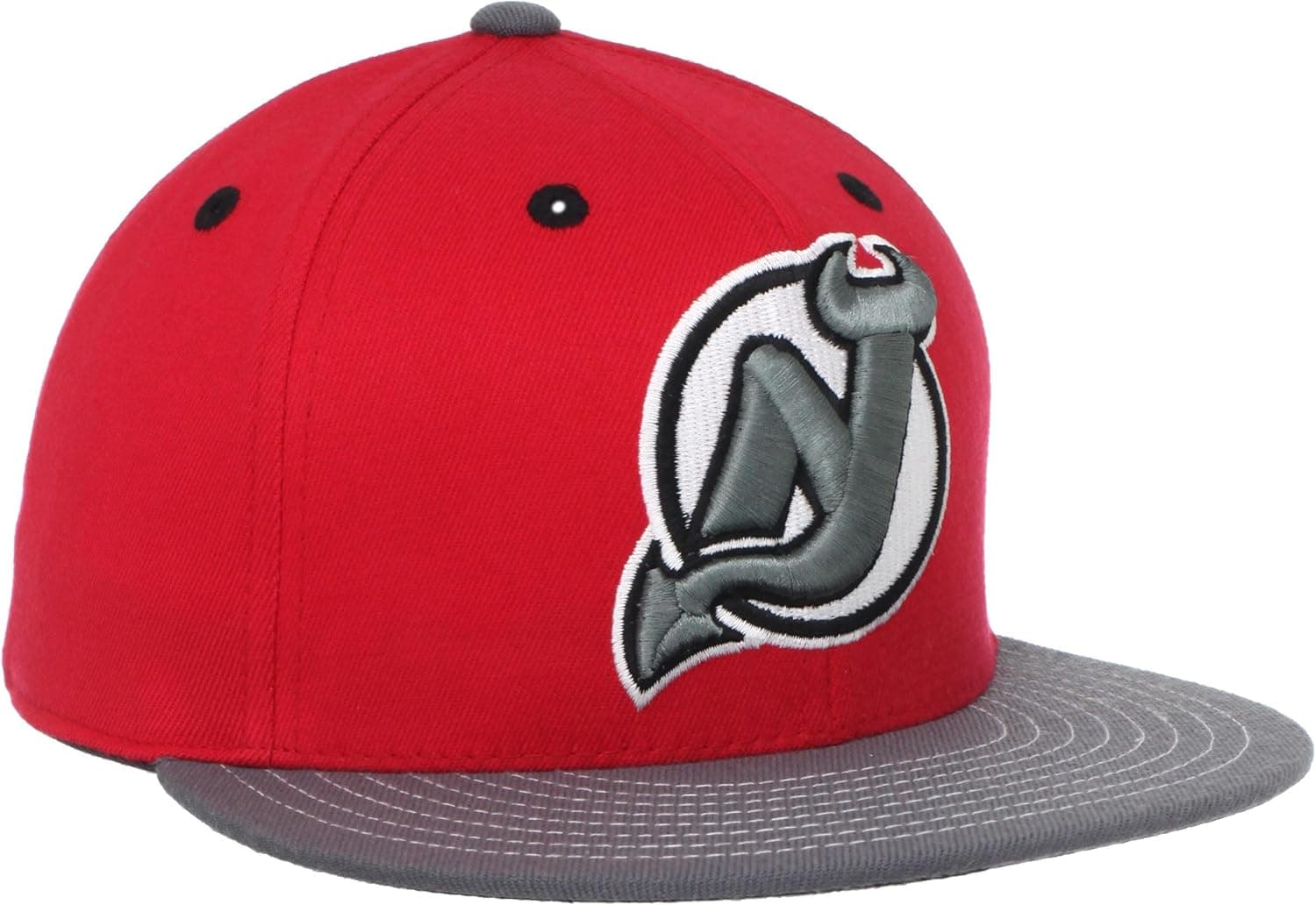 NHL New Jersey Devils Flat Visor Flex Fit Hat
