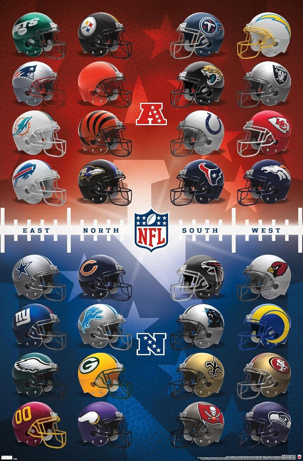 Trends International NFL League - Helmets 21 Wall Poster, 22.375" x 34", Premium Unframed Version