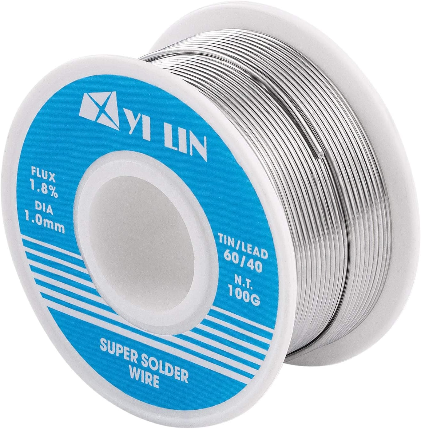 YI LIN 60/40 Solder Tin Lead Rosin Core Solder Wire For Electrical Soldering (1mm/100g)