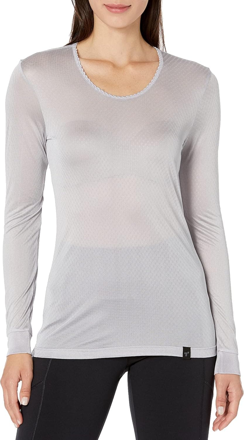 Terramar Women's Thermasilk Pointelle Scoop