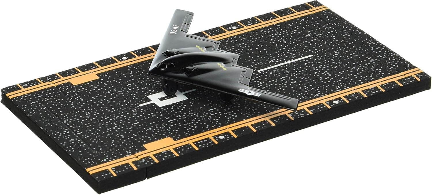 Hot Wings B-2 Spirit Stealth Bomber Jet with Connectible Runway