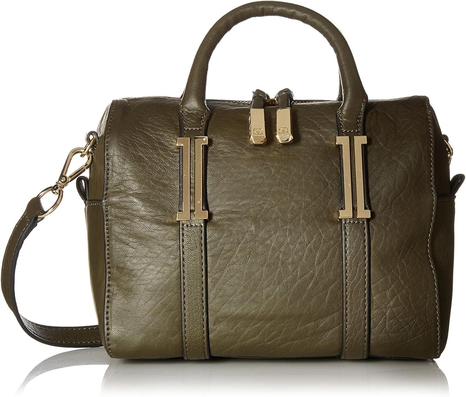 Ivanka Trump Women's Hudson Mini Barrel Satchel, Dark Ivory