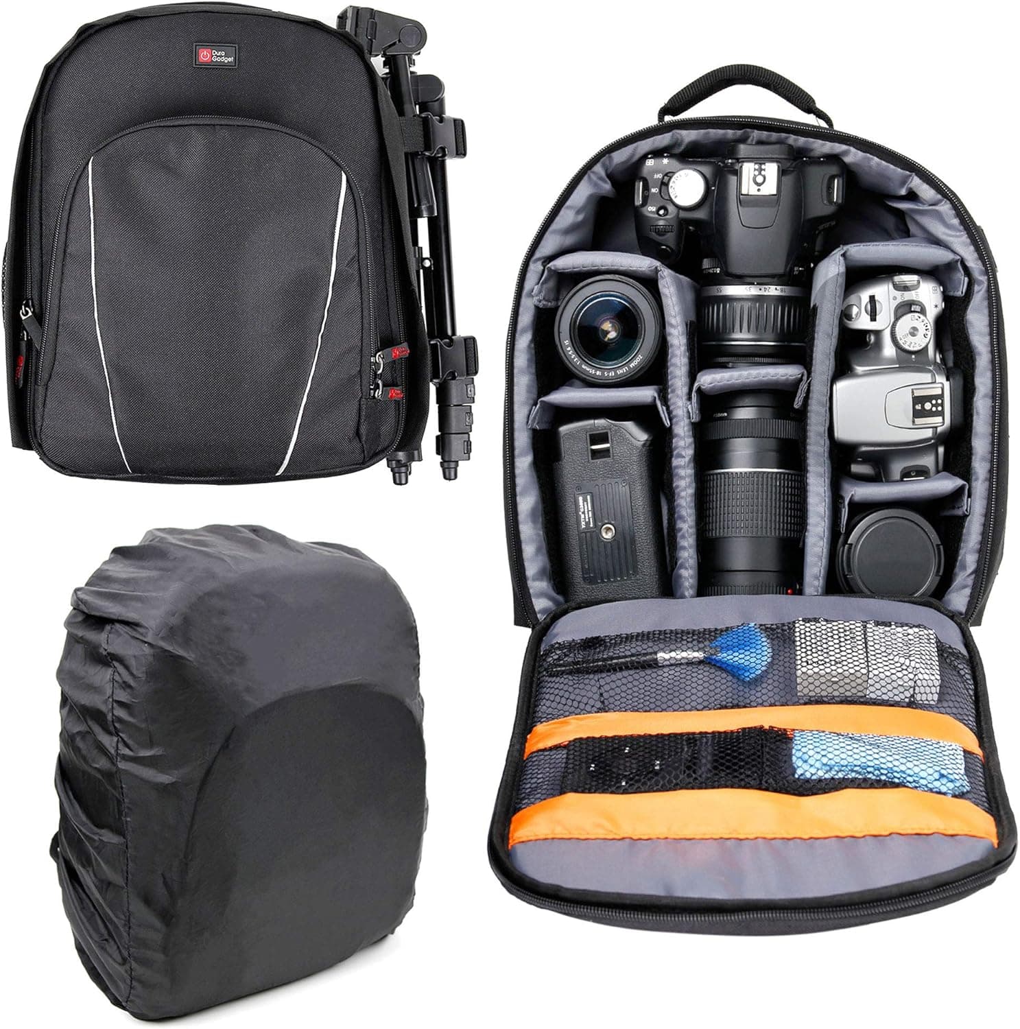 DURAGADGET Adventure' Water Resistant Nylon Rucksack with Adjustable Padded Interior - Compatible with Garmin Virb Elite GPS