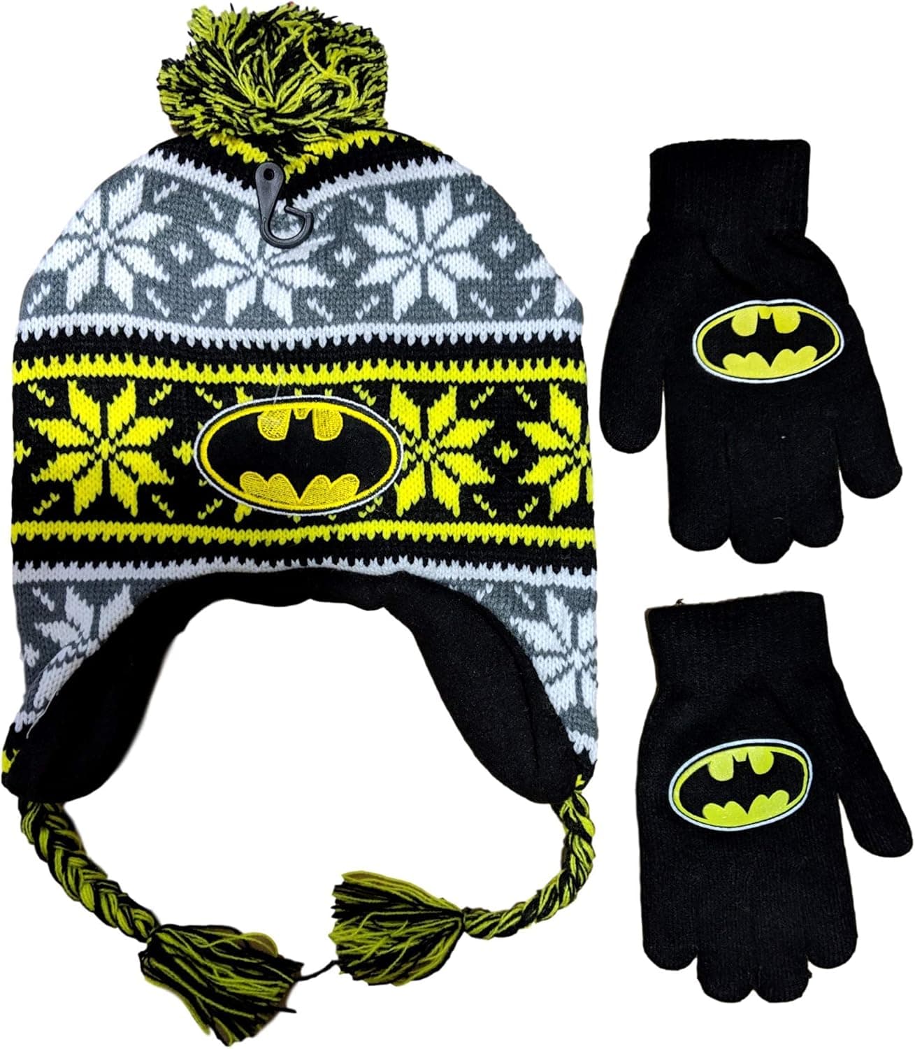 DC Comics Batman Beanie Hat and Gloves Set (Multi (Laplander))