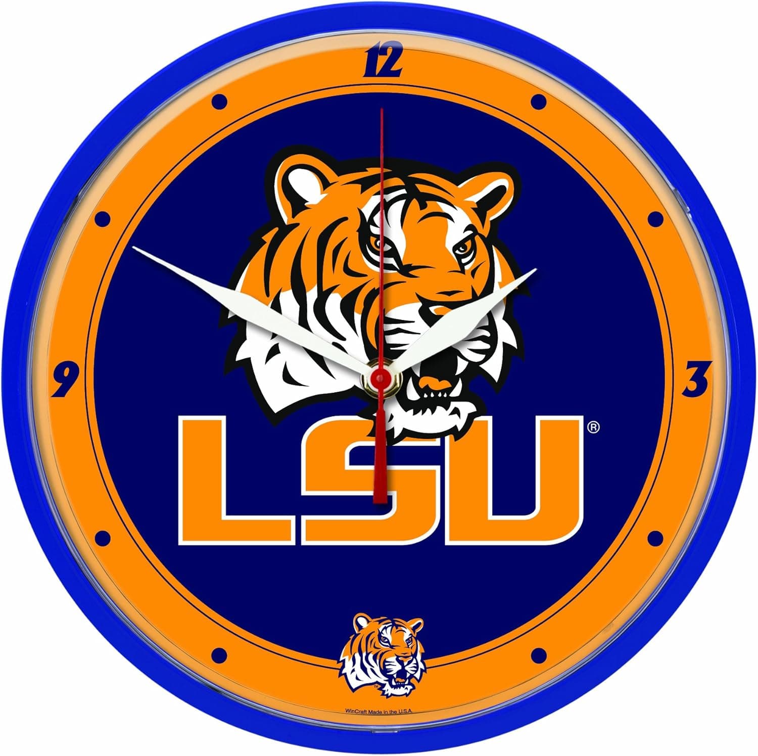 NCAA Louisiana State Fightin Tigers Round Clock