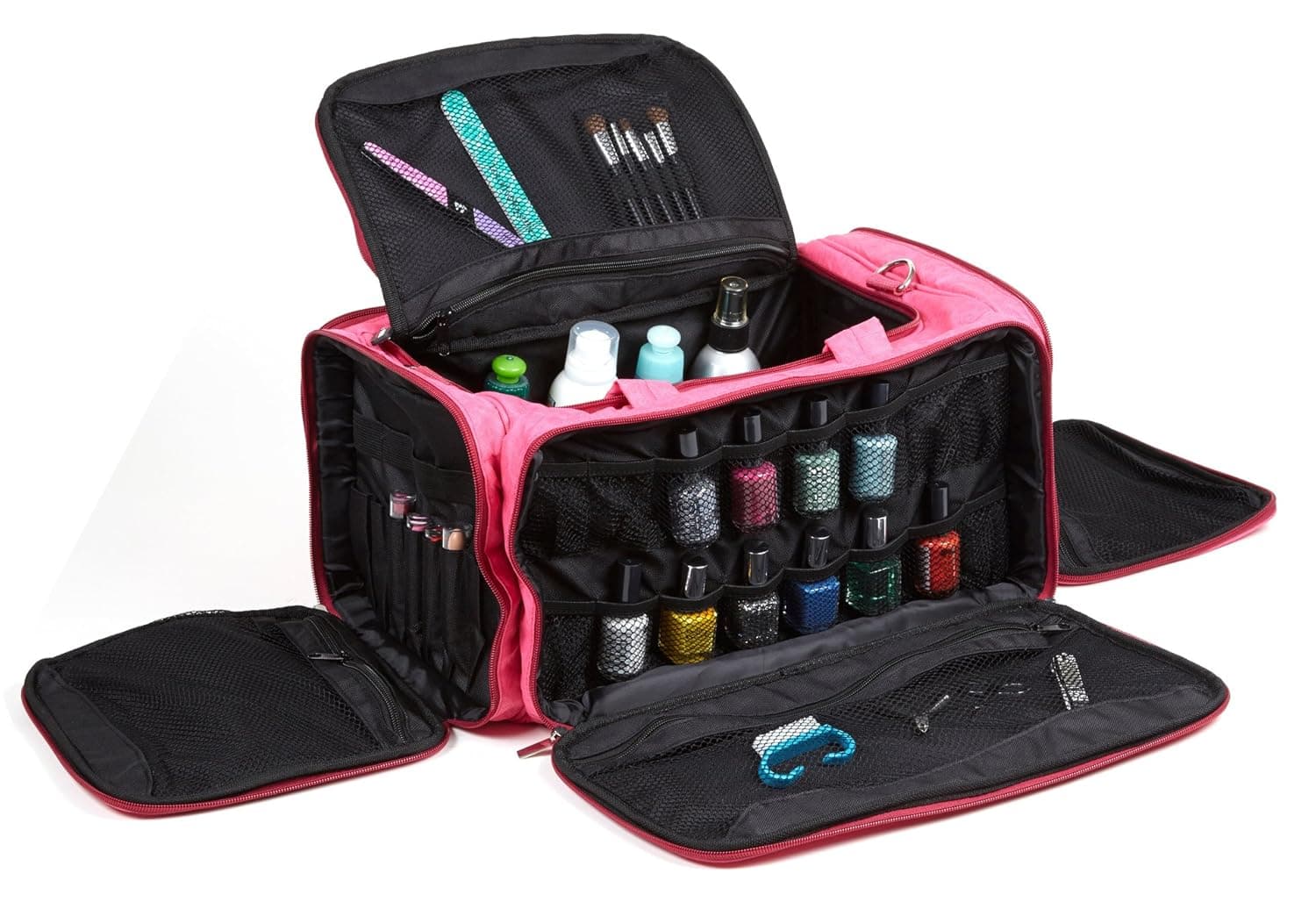 Seya Ultimate Makeup Artist Nail Polish Travel Bag (Floral Pink)