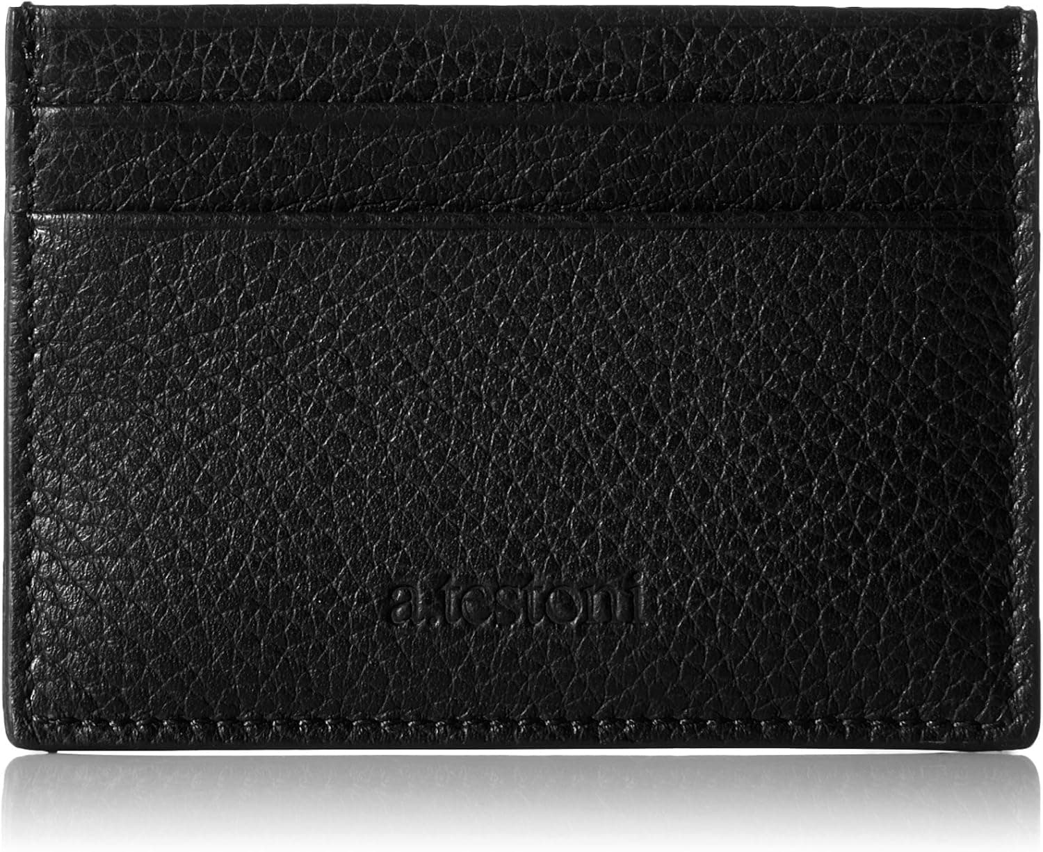 a.testoni Men's Printed Kariba Credit Card Holder