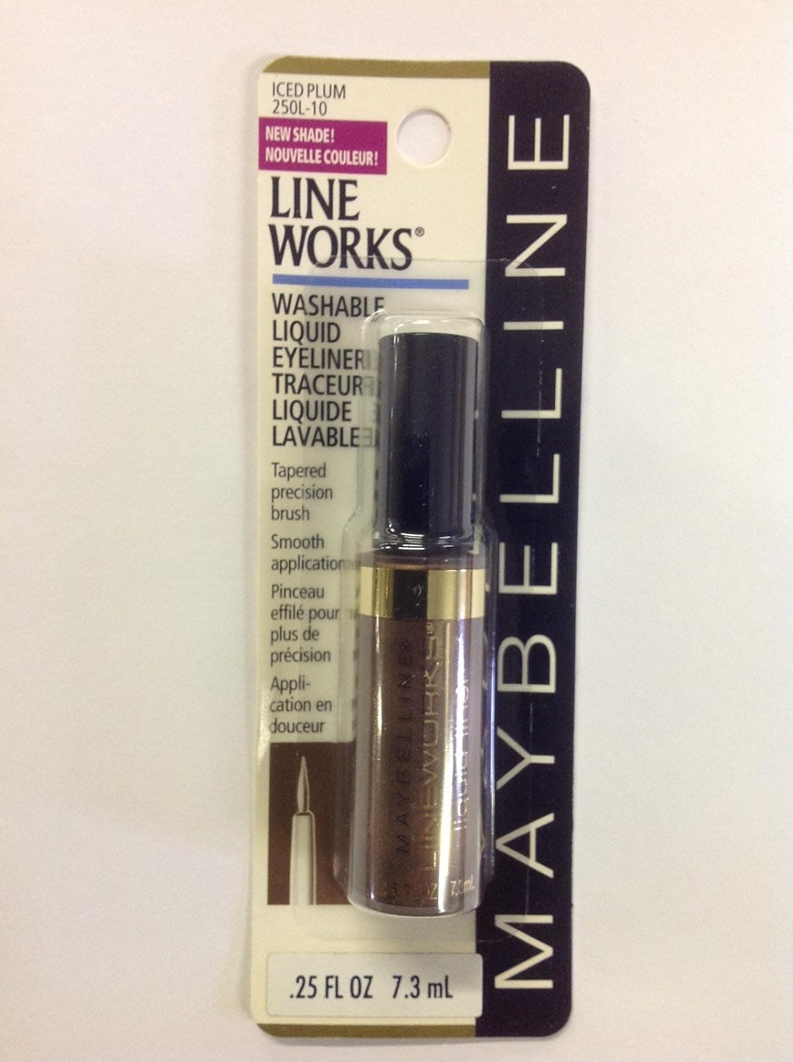 Maybelline Line Works Washable Liquid Eyeliner Iced Plum 0.25 Oz/7.3 Ml.