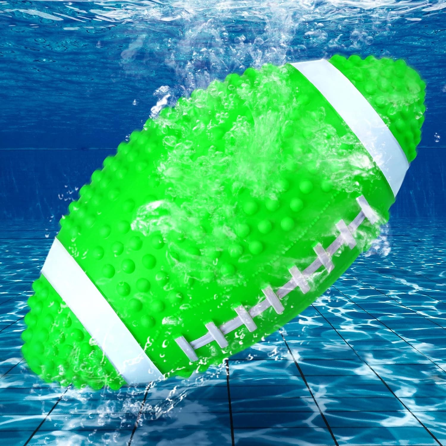 Hiboom Swimming Pool Football, Water Footballs for Pool for Under Water Passing, Dribbling, Beach Football Waterproof, Pool Water Diving Game Toys for Teens Adults, Ball Fills with Water (Green)