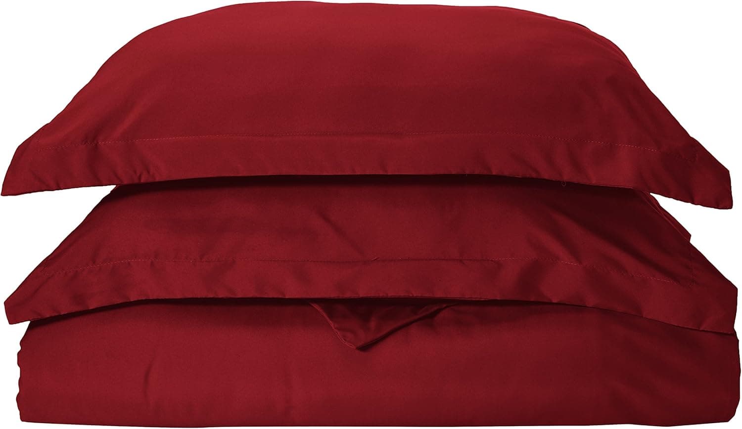 Elegant Comfort 1500 Thread Count - Wrinkle Resistant - Egyptian Quality 3pc Duvet Cover Set, Solid, Full/Queen, Burgundy