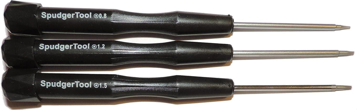 All 3 Apple Laptop Pentalobe Screwdrivers: 5 Point Star P2 P5 P6 (TS1 TS4 TS5) (PL1 PL4 PL5) SpudgerToolCom Quality