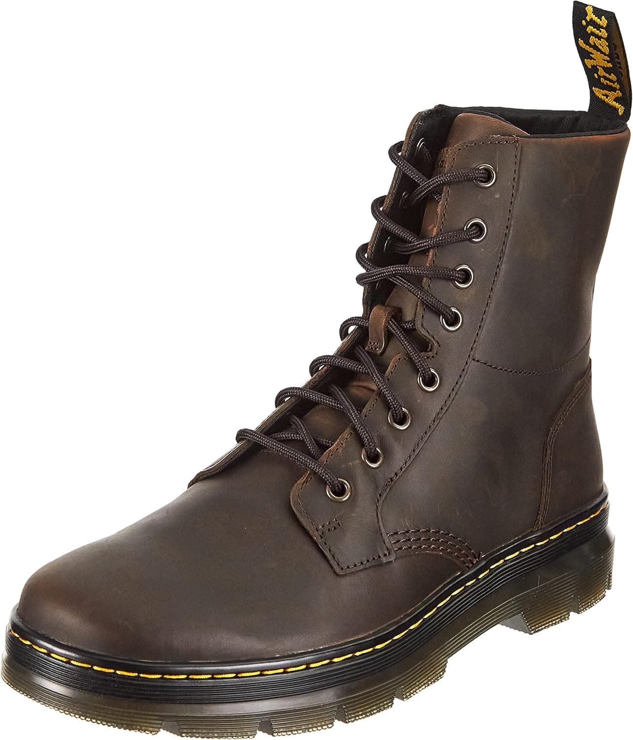 Dr. Martens unisex adult Lace Fashion Boot, Gaucho Crazy Horse, 9 Women 8 Men US