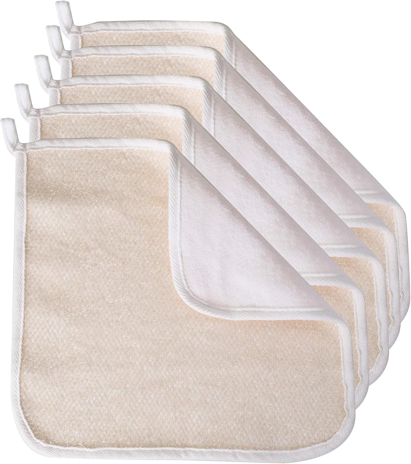 Paradiso 5pk Soft-Weave Wash Cloths, White